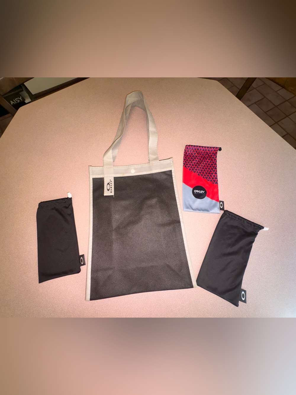 Oakley Factory Pilot Sunglasses Microbag Pouch Lot of 3 + Logo Tote